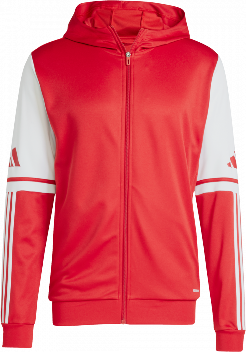 Adidas - Squadra 25 Hoodie With Full Zip - T Power Red & blanc