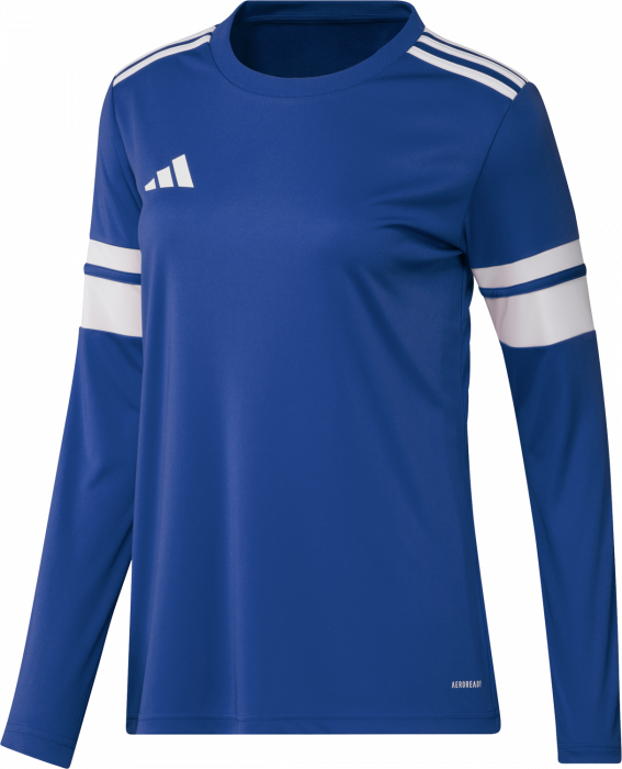 Adidas - Squadra 25 Long Sleeve Player Jersey Women - T Royal Blue & blanco