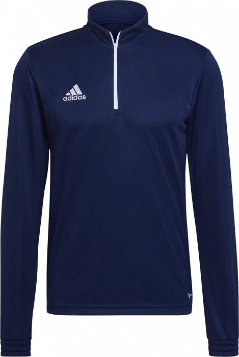 Adidas - Entrada 22 Træning Top With Half Zip Jr - Navy blue 2 & white