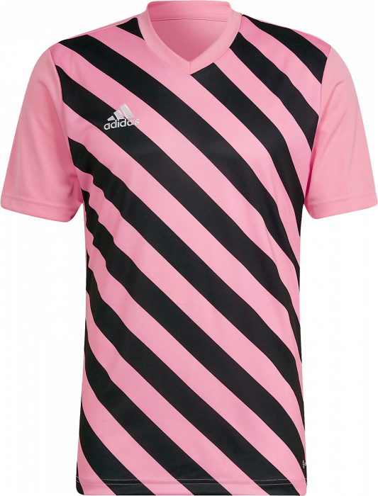 Adidas - Entrada 22 Stripet Jersey - Semi Pink Glow & negro