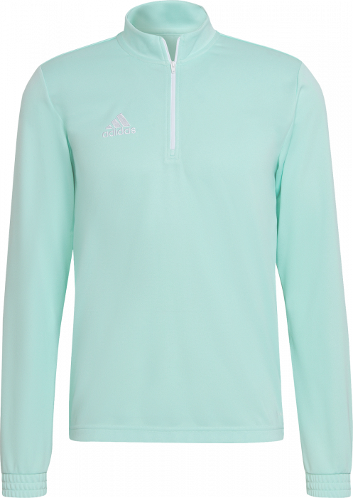 Adidas - Entrada 22 Træning Top With Half Zip - Clear Mint & bianco